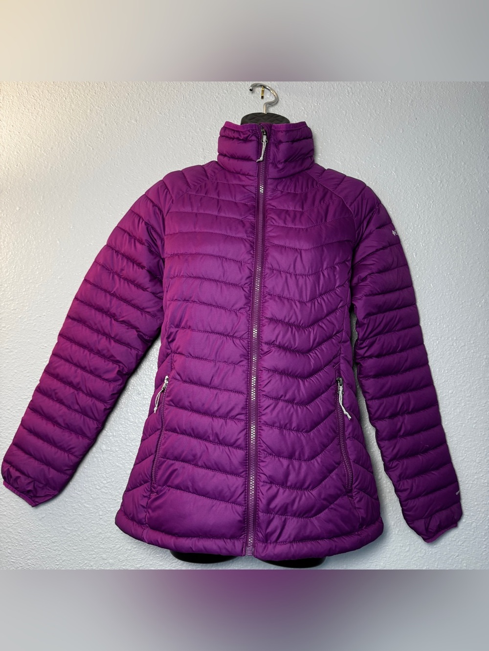 Columbia Jacket Women's M Omni Heat Puffer Purple lightweight quilted design